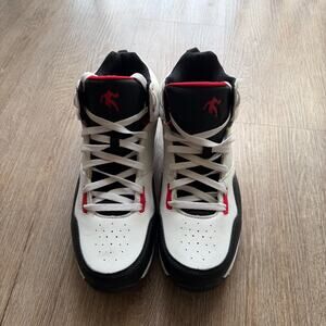 AND1 Men’s Basketball Shoes Size 11 White Black Red Mid Top Sneakers Athletic